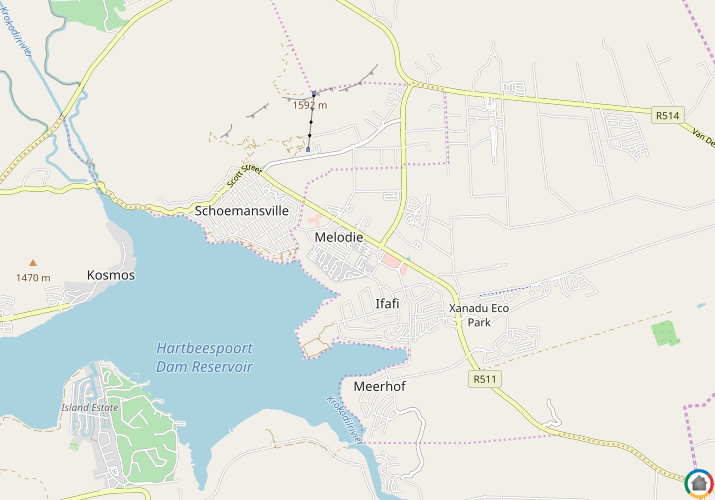 Map location of Melodie